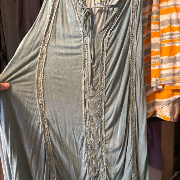 Women's Blue Sleeveless Top - Picture 3 of 5